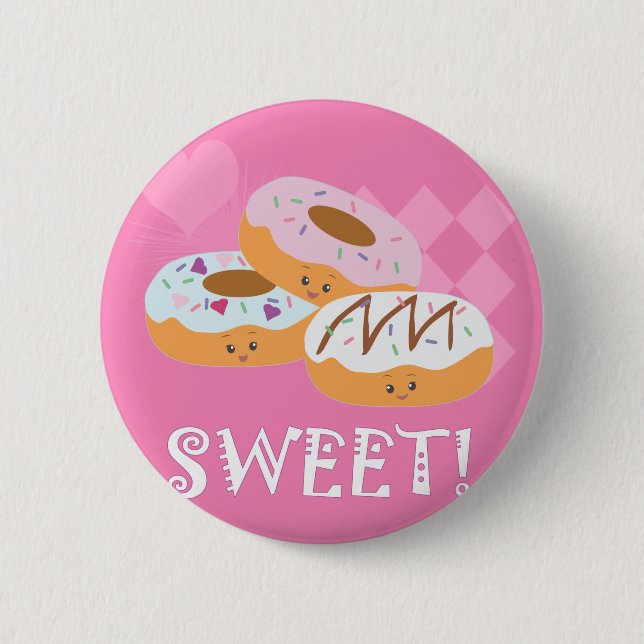 Süße Leckereien - Donuts! Button (Vorderseite)