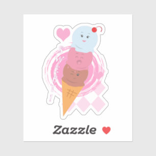 Süße Leckereien - Eiscreme! Aufkleber