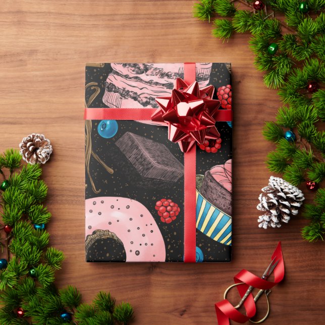 Süße Leckereien Geschenkpapier (Feiertagsgeschenk)