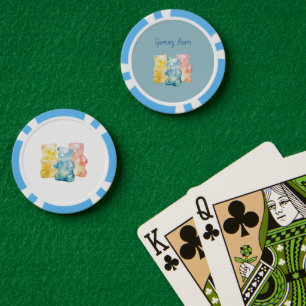 Süße Leckereien Gummibären Pokerchips