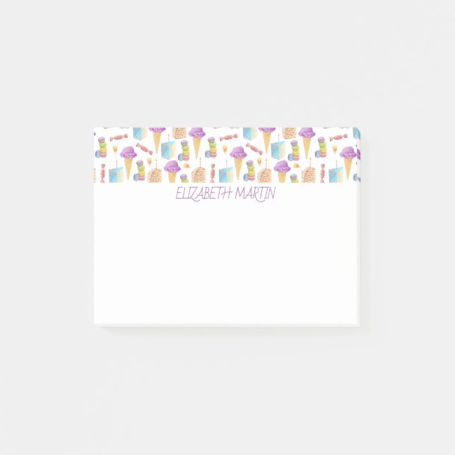 Süße Leckereien Post-it Klebezettel (Vorderseite)