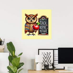 Süße Lehre Liebe Inspirieren Wortkunst Lehrer Poster