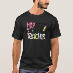 Süße Lehrerin  Lehrerin Bunte Kritzelei Floral Frö T-Shirt
