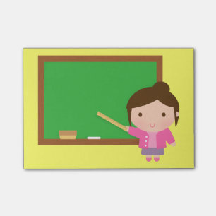 Süße Lehrerin Tafel Post-it Klebezettel
