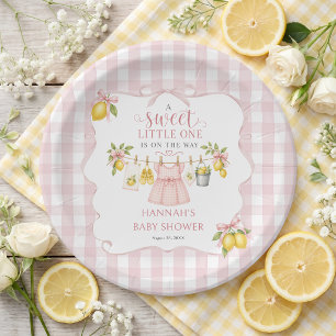 Süße Lemon Baby Shower Pappteller
