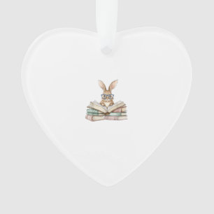 Süße Lesebunny-Brille Bücher Bücherwurm Leser T Ornament