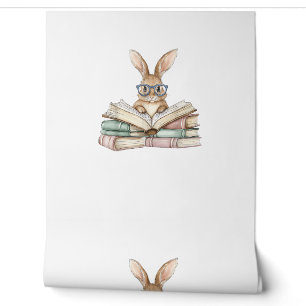 Süße Lesebunny-Brille Bücher Bücherwurm Leser T Tapete