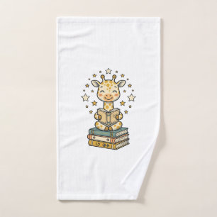 Süße lesende Giraffe Buchliebhaber Vintage-Shirt D Handtuch
