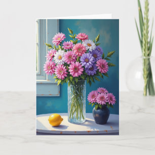 Süße leuchtende Blumenkarte Karte
