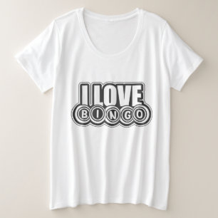 Süße Liebe Bingo Wortkunst  Große Größe T-Shirt