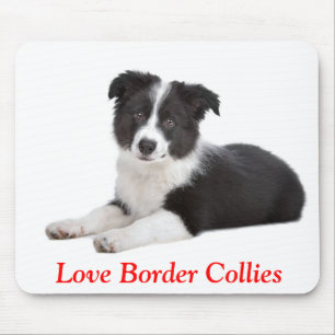 Süße Liebe Border Collies Welpen-Mauspad Mousepad