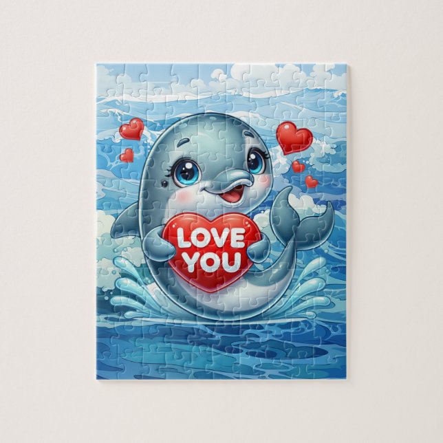 Süße Liebe Delfin Strand  (Vertikal)