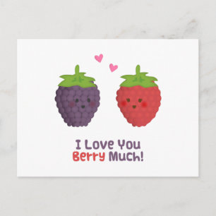 Süße Liebe, ich mag dich Berry sehr Pun Humor Postkarte
