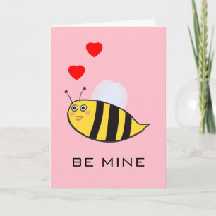 Süße Liebe Lustige Biene Meins Pun Liebe Karte