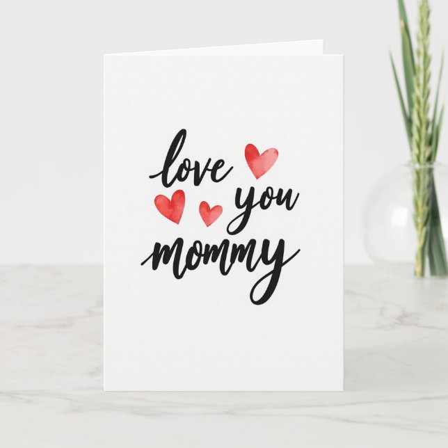 Süße Liebe Mama Karte (Vorderseite)