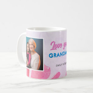 Süße Liebe Oma Rosa Blumen 2 Fotos Kaffeetasse