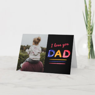 Süße Liebe Papa Lettering Vater Foto  Karte