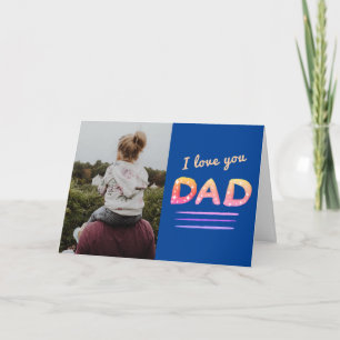 Süße Liebe Papa Schrift Vater Foto Karte