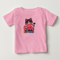 Süße Liebe & Schnurren Kawaii Katze hält Herz Baby