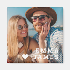 Süße Liebes-Herz-Foto-Paare Personalisierte Namen Magnet