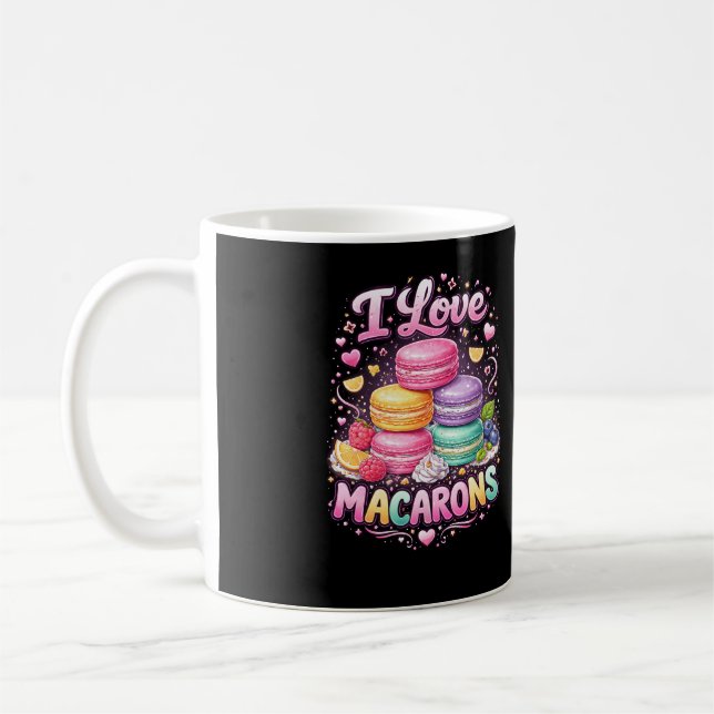 Süße Liebes-Macarons Kaffeetasse (Links)