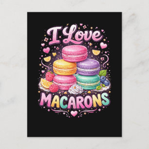 Süße Liebes-Macarons Postkarte