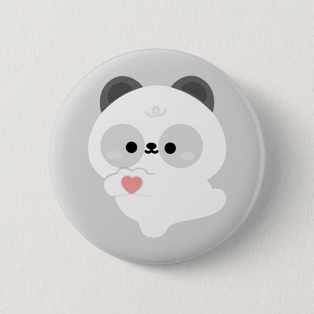 Süße Liebes-Panda Button (Vorderseite)