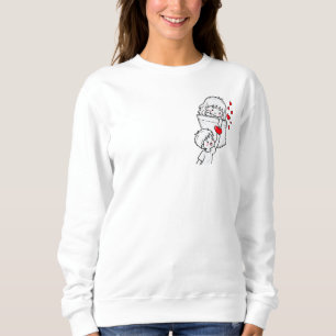 Süße Liebes Tasche Grafik Cartoon Romantik Damen S Sweatshirt