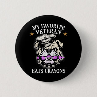 Süße Lieblingsveteranen essen Crayons-Squad Militä Button