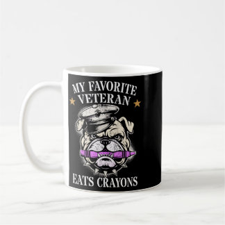 Süße Lieblingsveteranen essen Crayons-Squad Militä Kaffeetasse