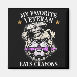 Süße Lieblingsveteranen essen Crayons-Squad Militä Magnet