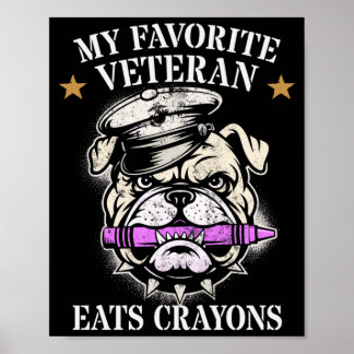 Süße Lieblingsveteranen essen Crayons-Squad Militä Poster