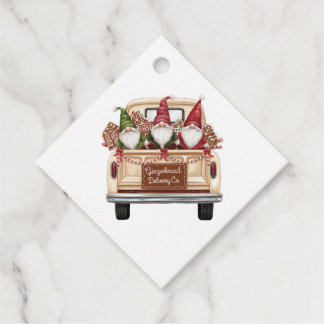 Süße Lieferwagen-Gnome-Gebäckhäuser-Geschenk Geschenkanhänger