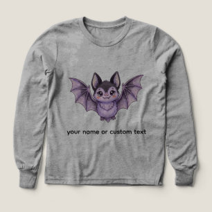 Süße lila Fledermaus Halloween Buntstift Illustrat