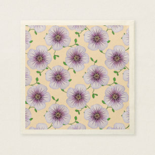 Süße lila Garten-mit BlumenBlumen auf irgendeine Serviette