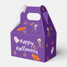 Süße lila Happy Halloween-Geschenkbox