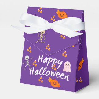Süße lila Happy Halloween Muster Gefallen Box 2 Geschenkschachtel