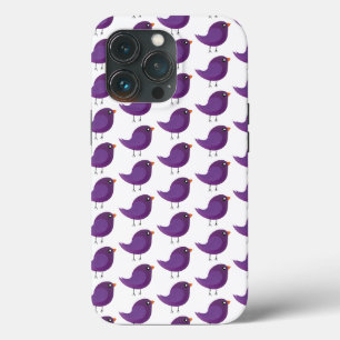 Süße lila kleine Vogelillustration Case-Mate iPhone Hülle