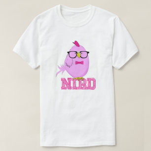 Süße lila Nerd-Vogel T-Shirt
