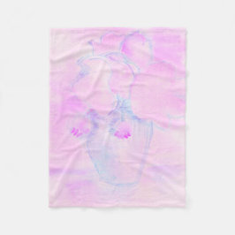 Süße lila, rosa Blumen Fleece-Decke Fleecedecke