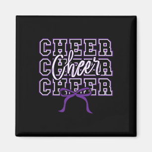Süße lila Schleife Sport Cheer Cheerleaderin Cheer Magnet