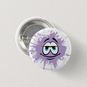 Süße lila Spritzergesichts-Knöpfe Button