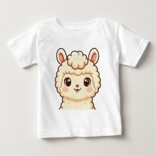 Süße Llama-Illustration T-Shirt-Design Baby T-shirt