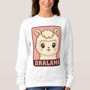 Süße Llama-Illustration T-Shirt Design Sweatshirt