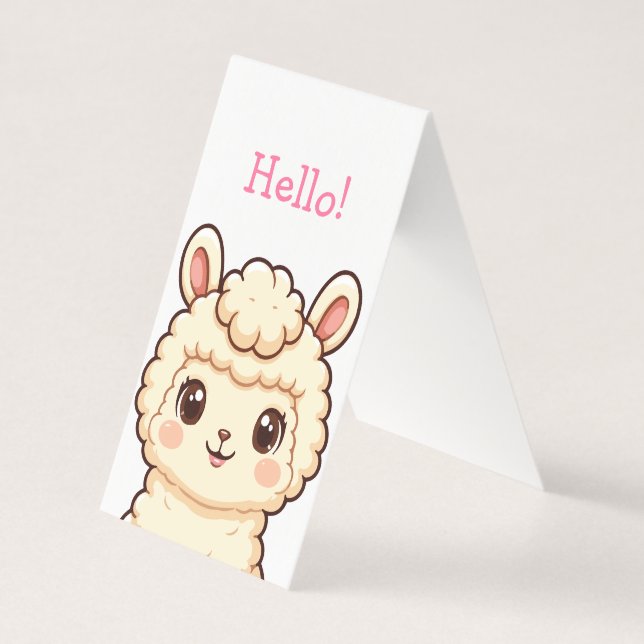 Süße Llama-Illustrationsdesign (Vorderseite)