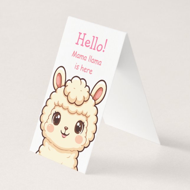 Süße Llama-Illustrationsdesign (Vorderseite)