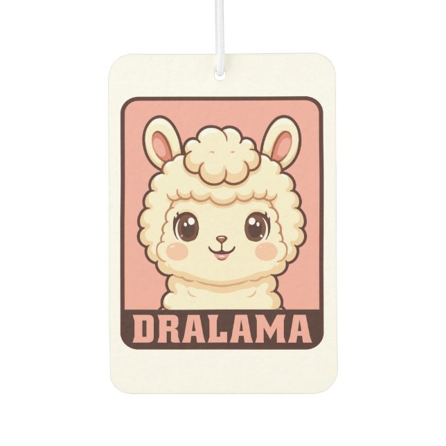 Süße Llama-Illustrationsdesign Autolufterfrischer (Vorderseite)