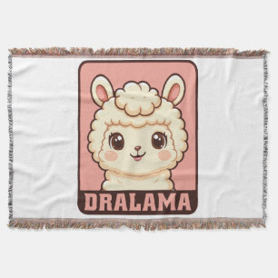 Süße Llama-Illustrationsdesign Decke