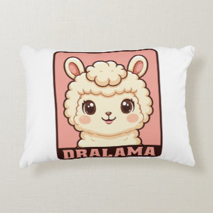 Süße Llama-Illustrationsdesign Dekokissen