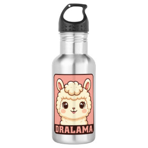 Süße Llama-Illustrationsdesign Edelstahlflasche